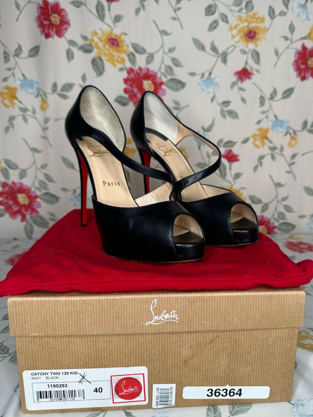 CHRISTIAN LOUBOUTIN- Authentic- Catchy Two 120 Kid Heels Great Condition Size 40